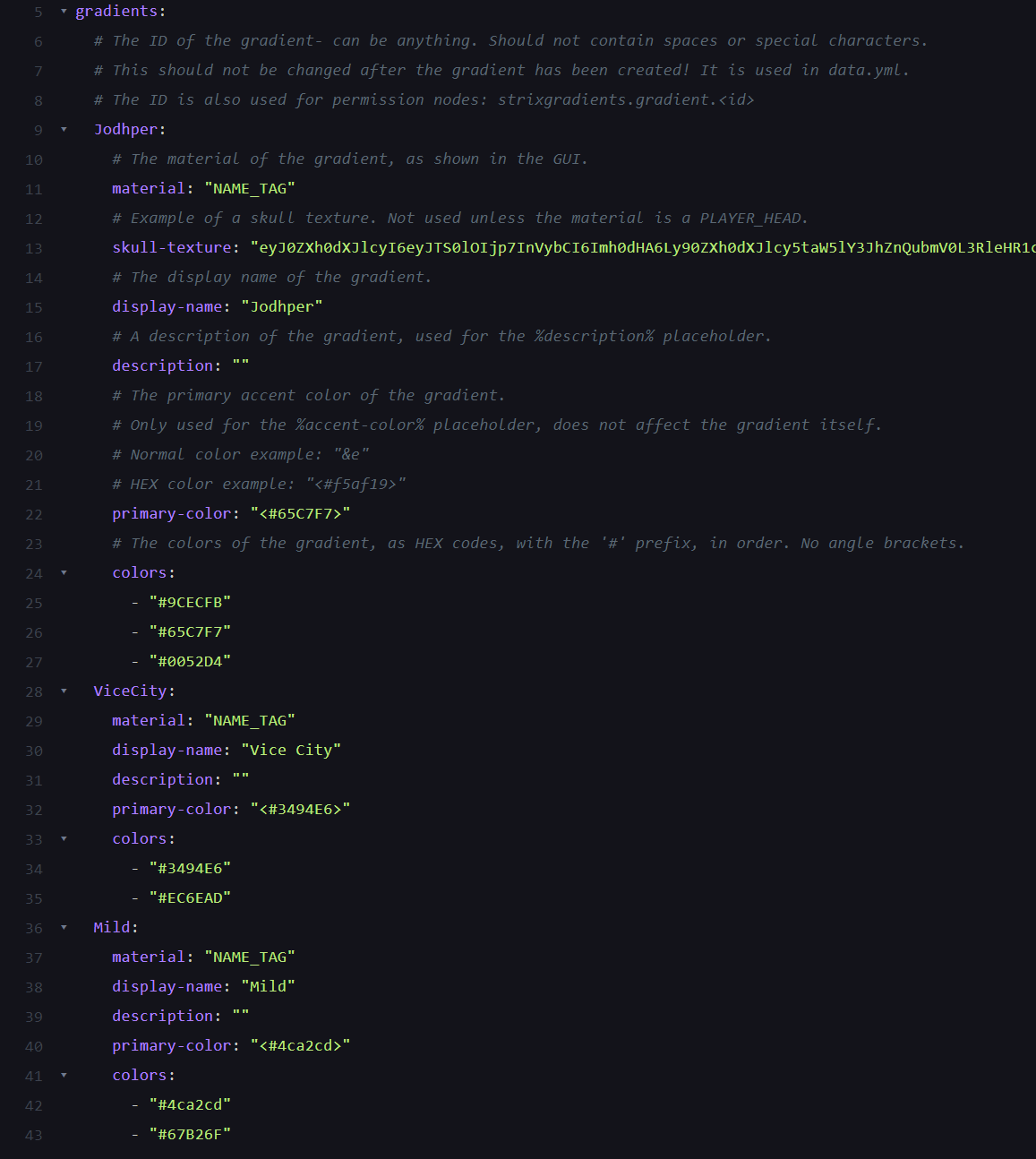 Configuration file example